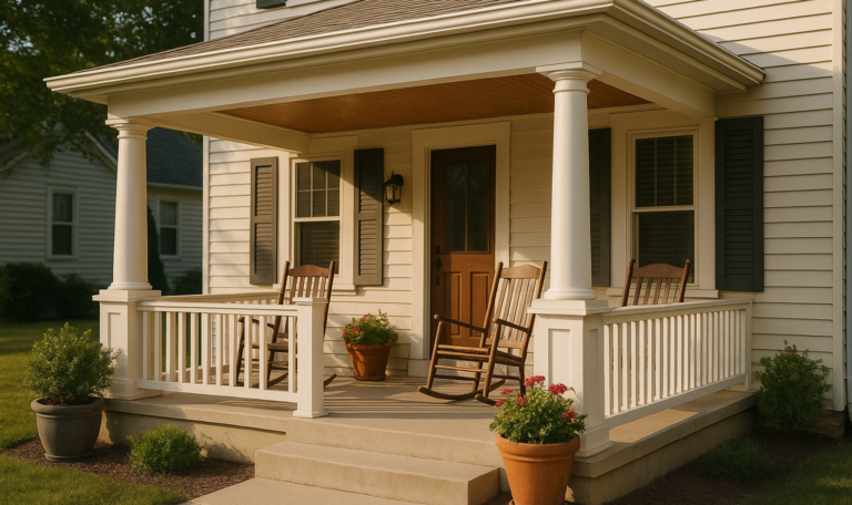 Porch construction project in Central Ohio