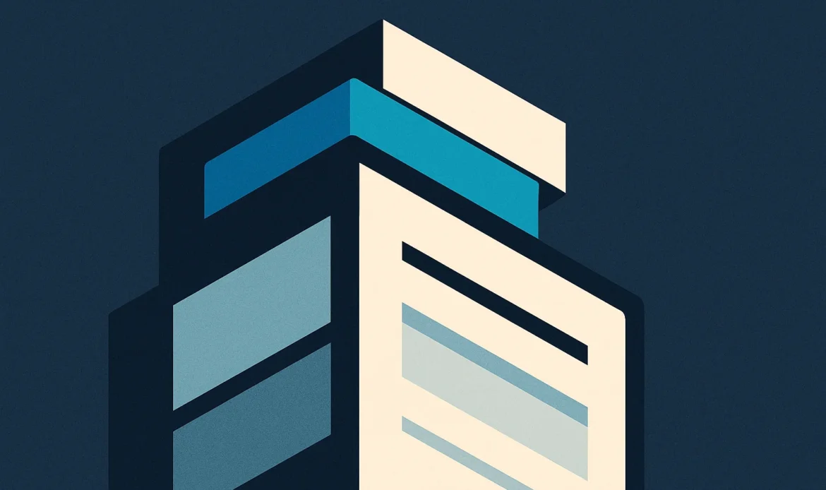 Illustration of a single document abstracted into stacked coverage blocks.