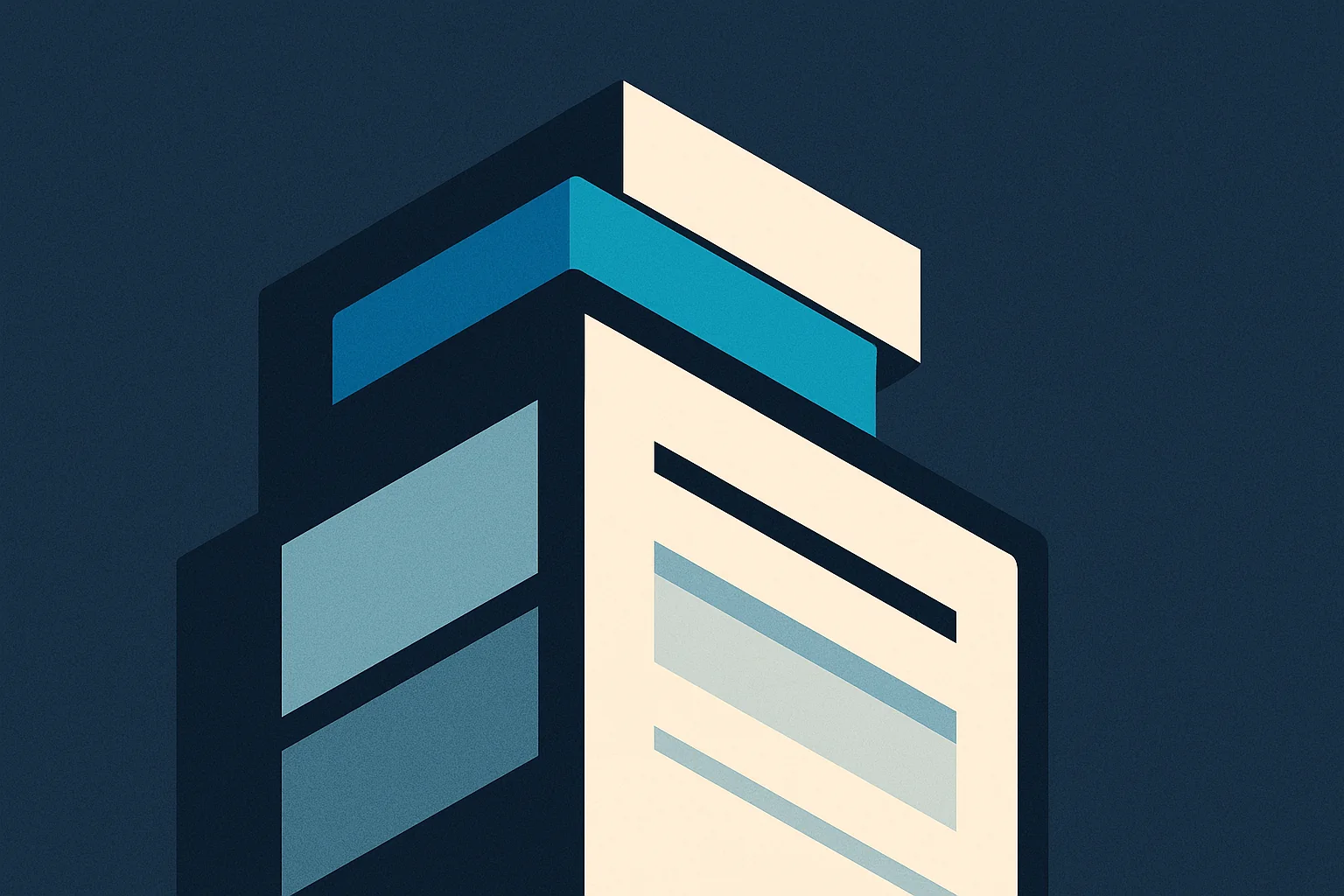 Illustration of a single document abstracted into stacked coverage blocks.