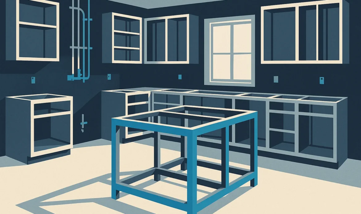 Illustration of an egress window with a window well, ladder, and daylight reaching a finished room.