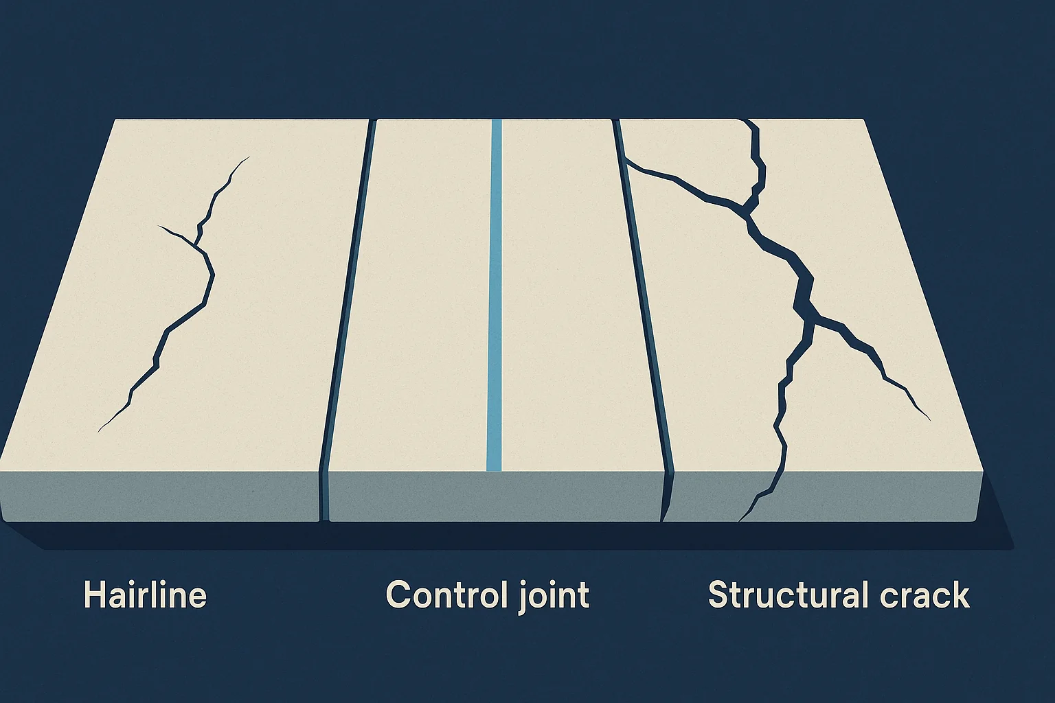Illustration of a garage slab cutaway with a coating layer and vapor moving up from below.