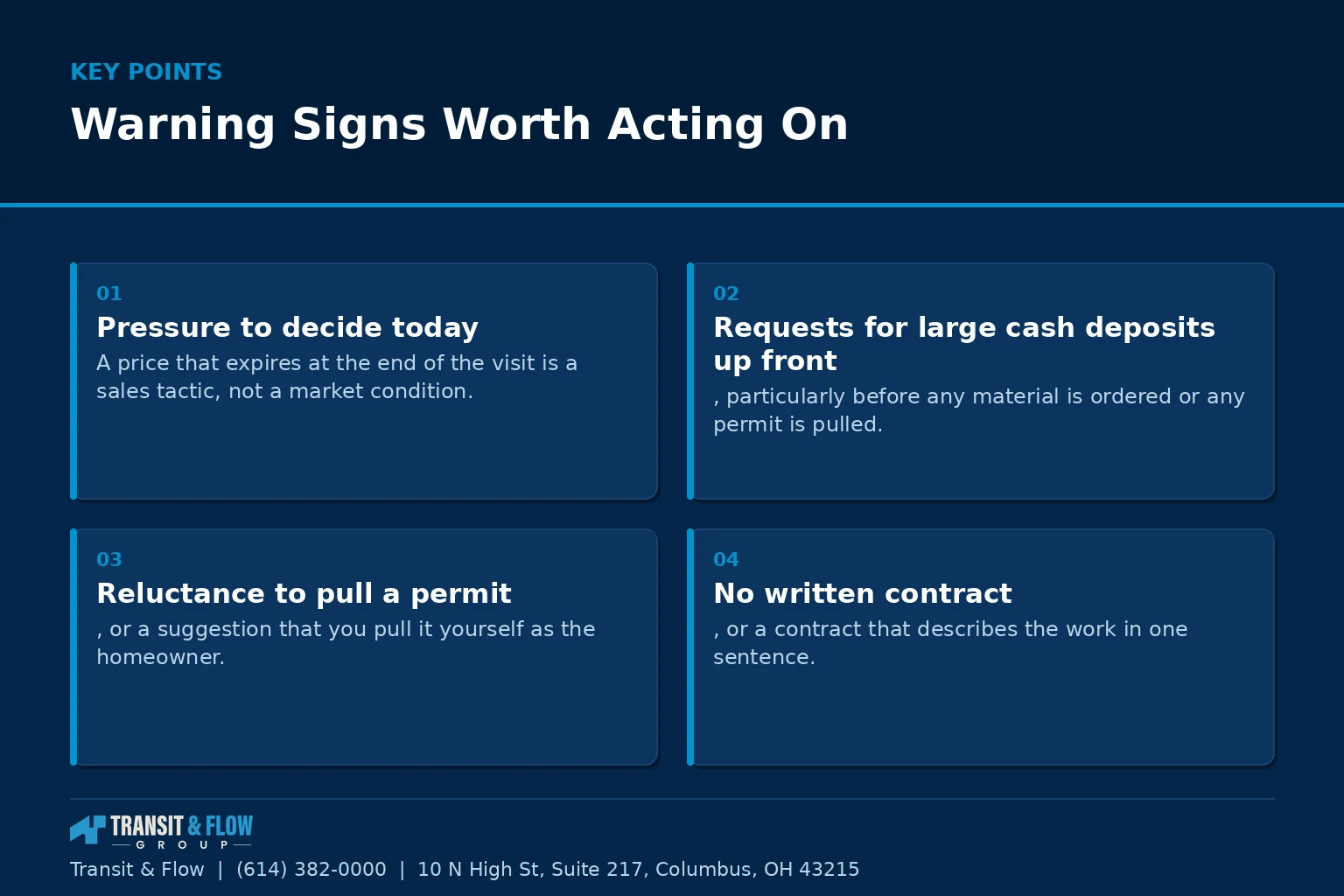 Summary panel covering Warning Signs Worth Acting On.